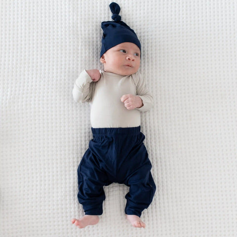 Knotted Cap in Navy
