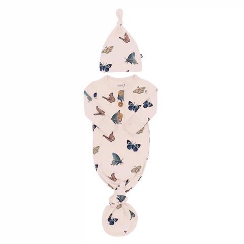 Knotted Gown with Hat Set in Blush Butterfly