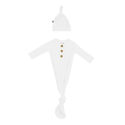 Knotted Gown with Hat Set in Cloud