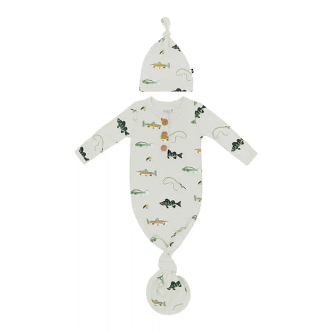 Knotted Gown with Hat Set in Fishing