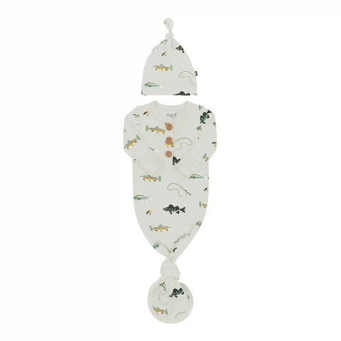 Knotted Gown with Hat Set in Fishing