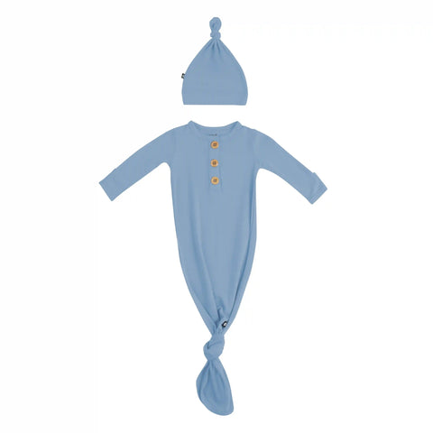 Knotted Gown with Hat Set in Slate