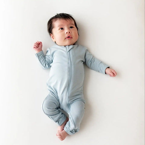Zippered Romper in Fog