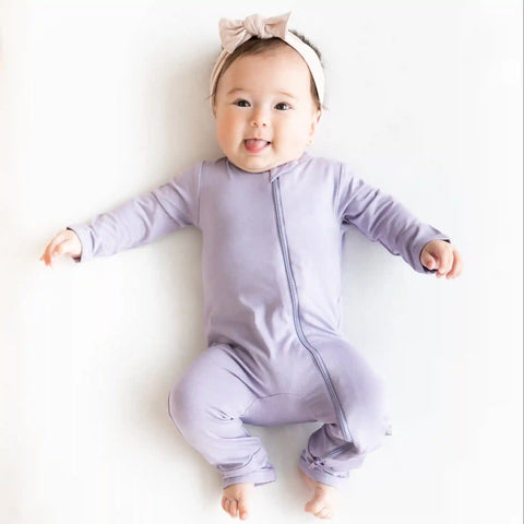 Zippered Romper in Taro