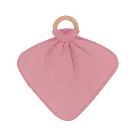 Lovey in Apple Blossom with Removable Wooden Teething Ring