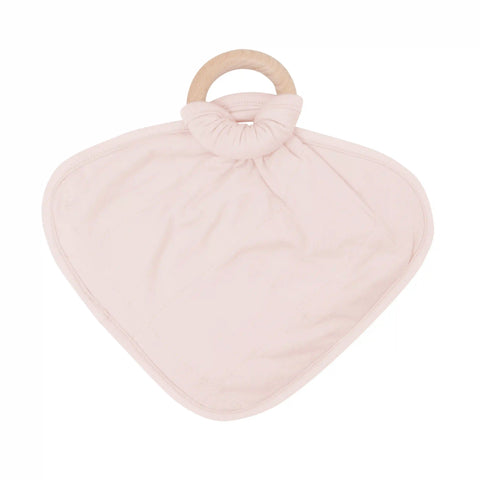 Lovey in Blush with Removable Wooden Teething Ring