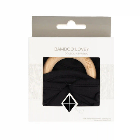 Lovey in Midnight with Removable Wooden Teething Ring