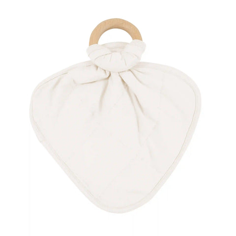 Lovey in Oat with Removable Wooden Teething Ring