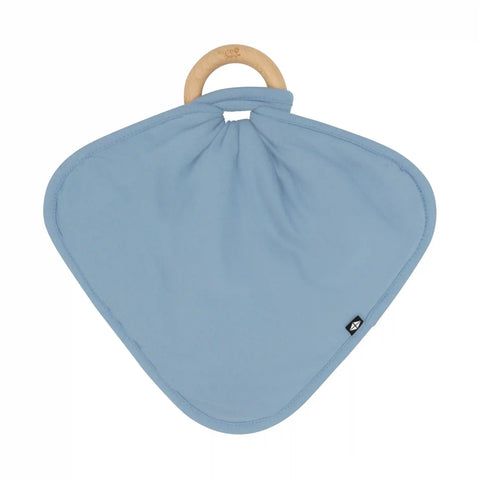 Lovey in Slate with Removable Wooden Teething Ring