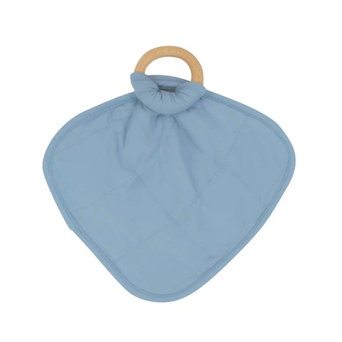 Lovey in Slate with Removable Wooden Teething Ring