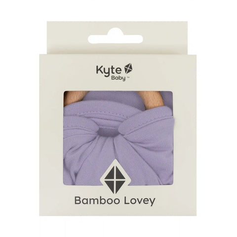 Lovey in Taro with Removable Wooden Teething Ring