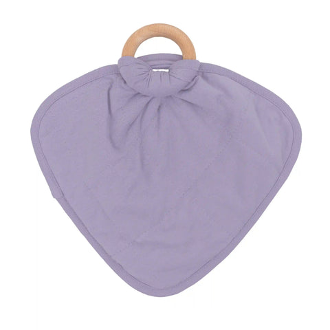 Lovey in Taro with Removable Wooden Teething Ring