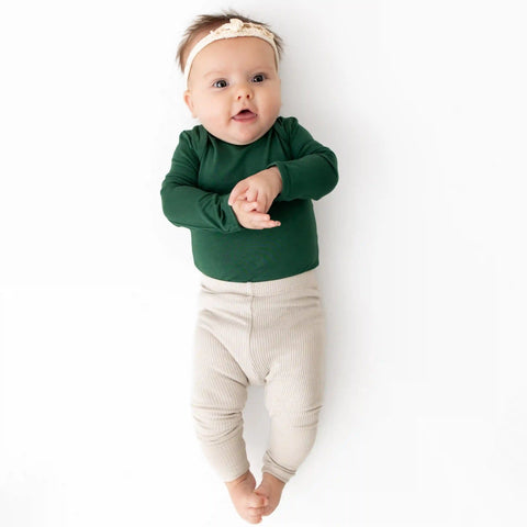 Ribbed Leggings in Oat