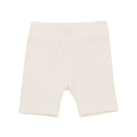 Ribbed Toddler Biker Shorts in Oat