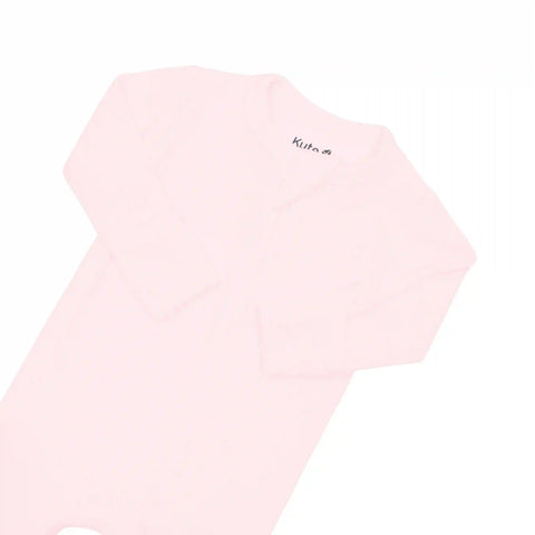 Ribbed Zipper Footie in Sakura