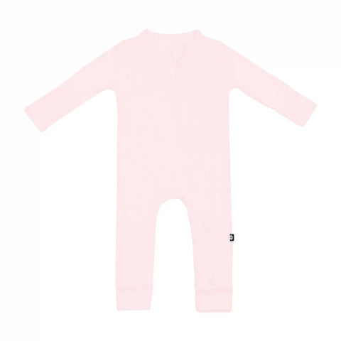 Ribbed Zipper Romper in Sakura