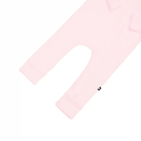Ribbed Zipper Romper in Sakura