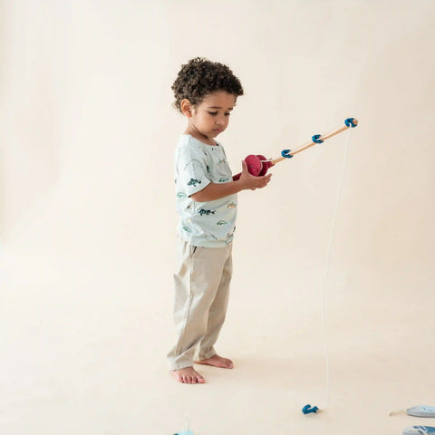 Toddler Crew Neck Tee in Fishing
