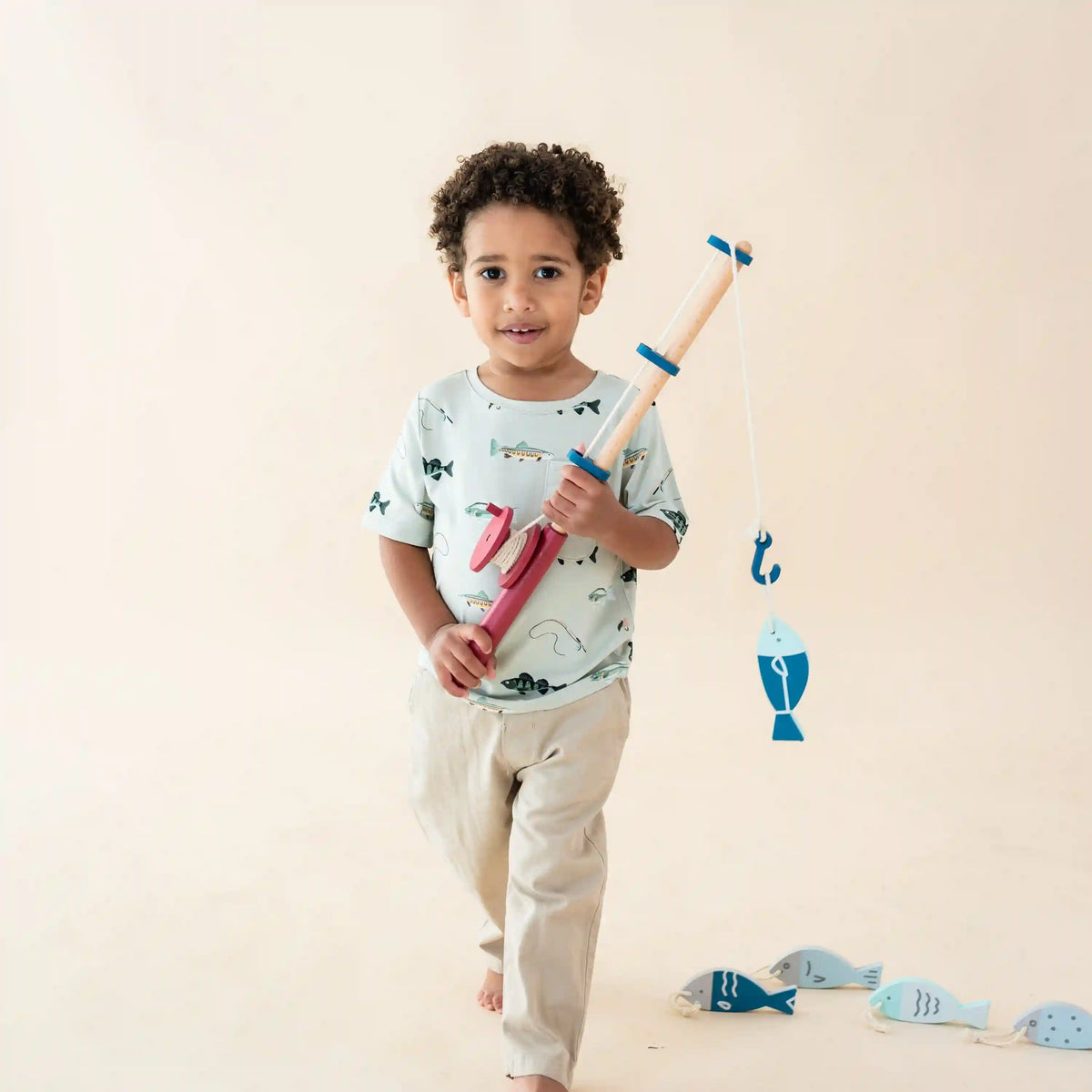 Toddler Crew Neck Tee in Fishing
