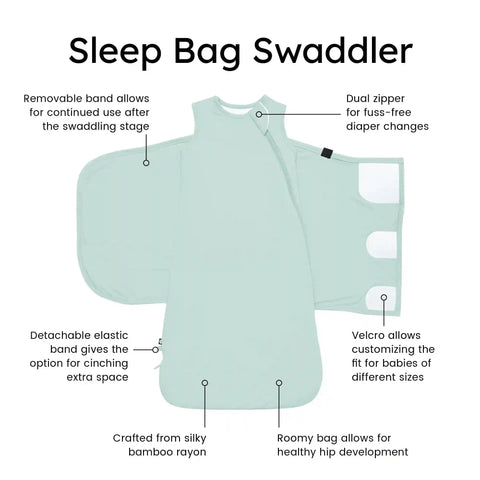 Sleep Bag Swaddler in Sage 1.0