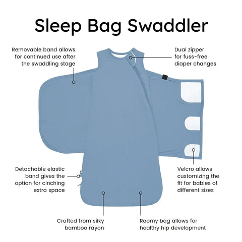 Sleep Bag Swaddler in Slate 1.0