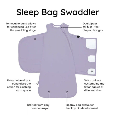 Sleep Bag Swaddler in Taro 1.0