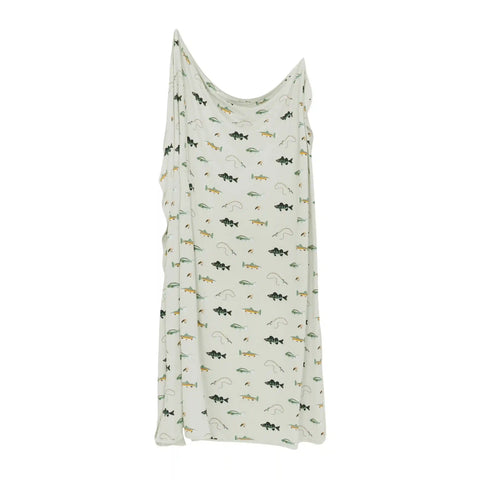 Swaddle Blanket in Fishing