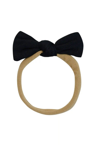 Tiny Nylon Bow in Midnight