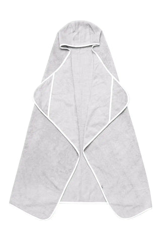 Toddler Hooded Bath Towel in Storm with Cloud Trim