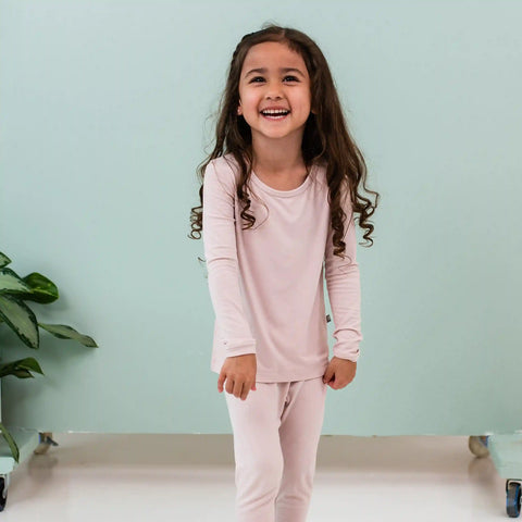 Long Sleeve Pajamas in Blush