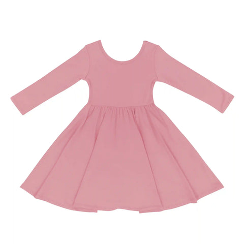 Long Sleeve Twirl Dress in Apple Blossom