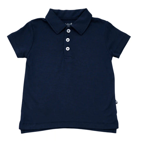 Toddler Short Sleeve Polo in Navy