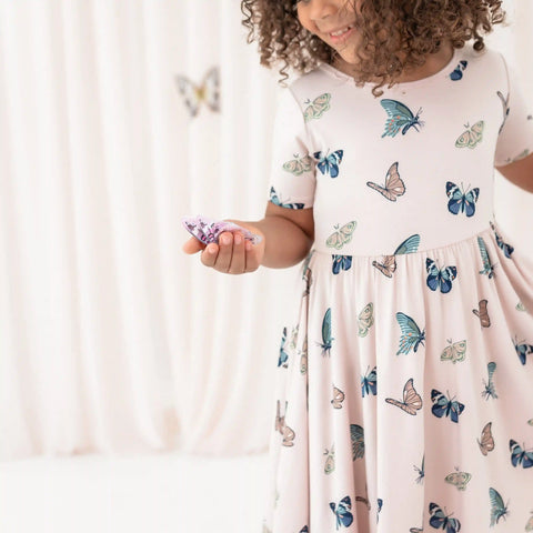 Twirl Dress in Blush Butterfly