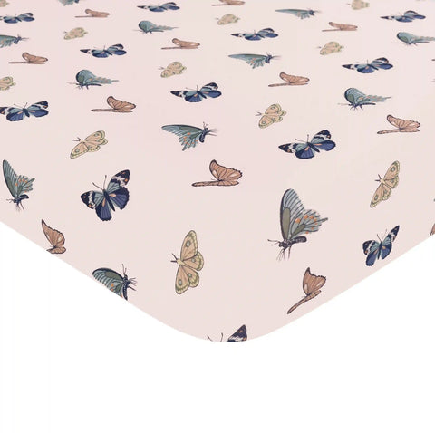 Twin Sheet in Blush Butterfly