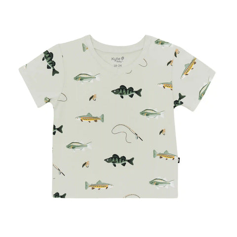 Toddler V-Neck Tee in Fishing