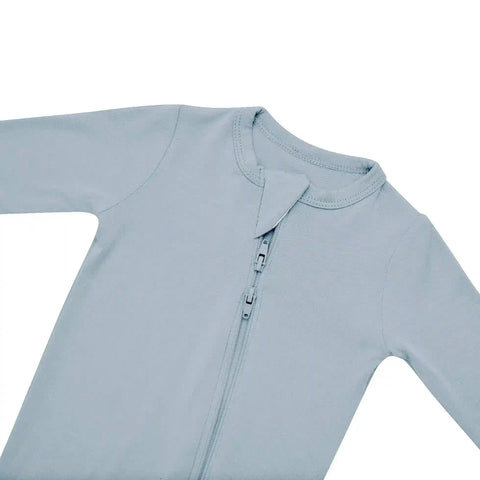 Zippered Footie in Fog