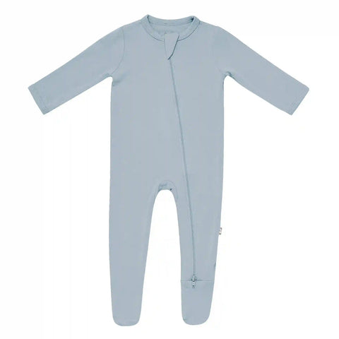 Zippered Footie in Fog