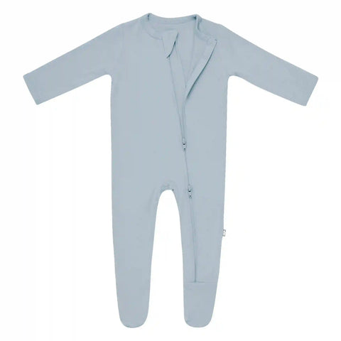 Zippered Footie in Fog