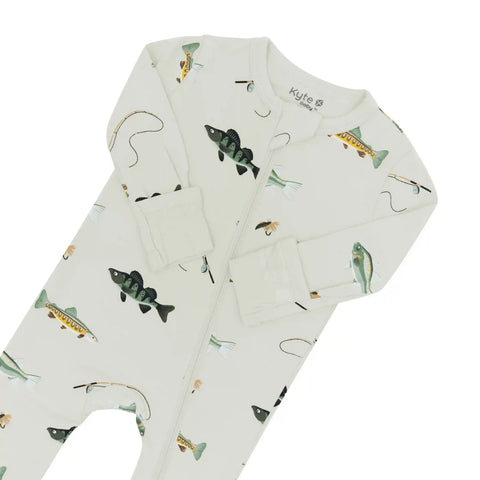 Zippered Romper in Fishing