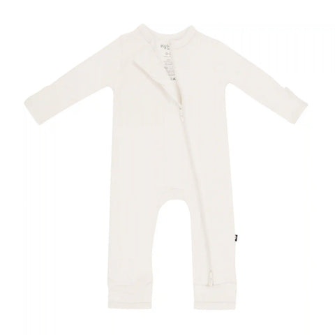 Zippered Romper in Oat