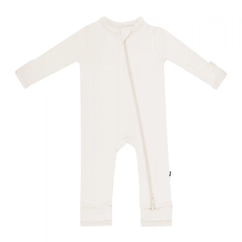Zippered Romper in Oat