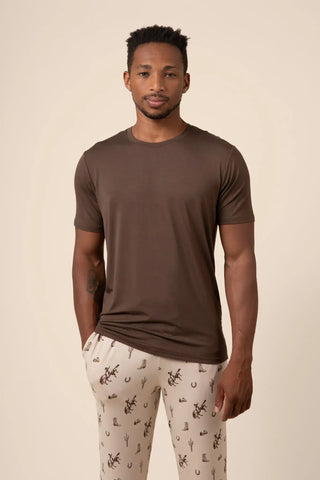 Men's Crew Neck Tee in Espresso